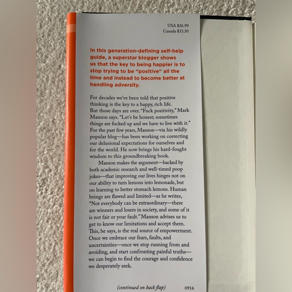 The Subtle Art of Not Giving a F*ck by Mark Manson - Picture 2 of 2